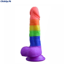 Rainbow Silicone Suction Cup Anal Dildo In Pakistan