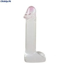 6 inch Lifelike Clear Glass Dildo In Pakistan